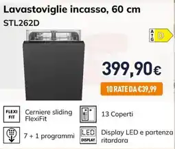 Unieuro Lavastoviglie incasso, 60 cm STL262D offerta