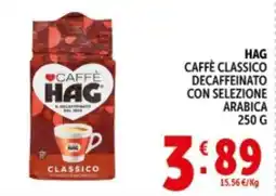 Deco Supermercati CAFFÈ HAG CLASSICO DECAFFEINATO offerta