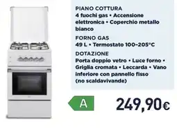 Unieuro PIANO COTTURA FORNO GAS offerta