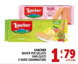 Deco Supermercati Loacker Wafer per Gelato offerta