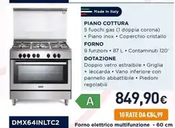 Unieuro PIANO COTTURA Forno elettrico multifunzione offerta