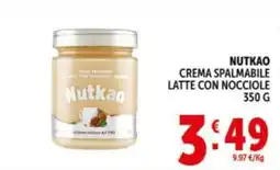 Deco Supermercati Nutkao Crema Spalmabile Latte con Nocciole offerta