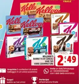 Deco Supermercati Kellogg's Barrette di Cereali offerta