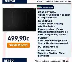 Unieuro Piano cottura induzione - 75 cm offerta
