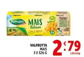 Deco Supermercati Valfrutta Mais italiano offerta