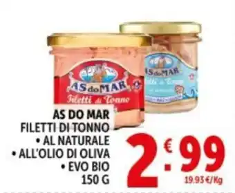 Deco Supermercati AS DO MAR FILETTI DI TONNO offerta