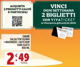 Deco Supermercati CALVÈ SALSA TOP DOWN offerta