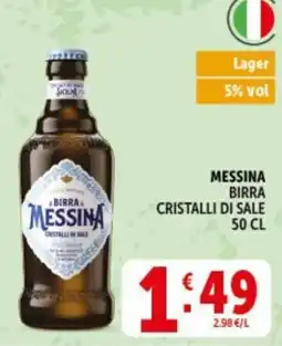 Deco Supermercati Birra Messina Cristalli di Sale offerta