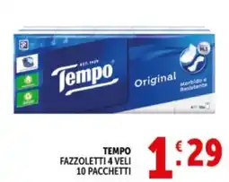 Deco Supermercati Tempo Fazzoletti 4 Veli offerta