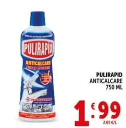 Deco Supermercati PULIRAPID ANTICALCARE offerta