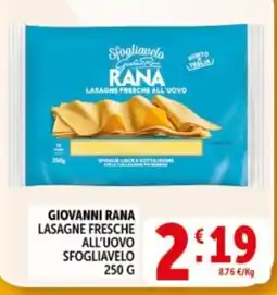 Deco Supermercati Giovanni Rana Lasagne Fresche Sfogliavelo offerta