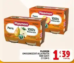 Deco Supermercati Plasmon Omogeneizzati alla Frutta offerta