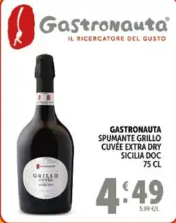 Deco Supermercati Gastronauta Spumante Grillo Cuvée Extra Dry offerta