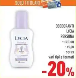 Conad Superstore Deodoranti lycia persona offerta