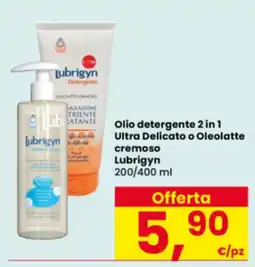 Interspar Olio detergente 2 in 1 Ultra Delicato o Oleolatte cremoso Lubrigyn offerta