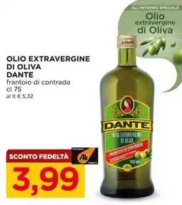 Alì Supermercati Olio extravergine di oliva Dante offerta