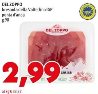 DEL ZOPPO bresaola della Valtellina IGP punta d'anca