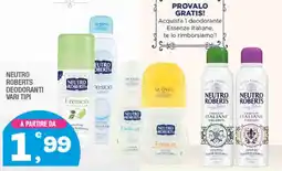 Splendidi e Splendenti Neutro Roberts Deodoranti offerta
