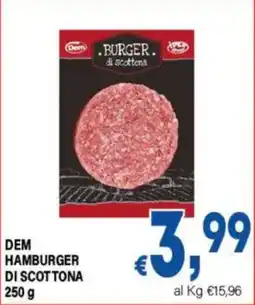 DEM DEM HAMBURGER DI SCOTTONA offerta