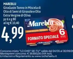 Emisfero GiraGusto Tonno in Miscela di Olio di Semi di Girasole e Olio Extra Vergine di Oliva Mareblu offerta