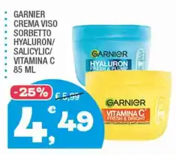 Splendidi e Splendenti GARNIER CREMA VISO SORBETTO HYALURON/ SALICYLIC/ VITAMINA C offerta