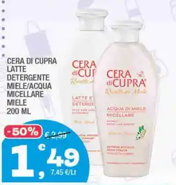 Splendidi e Splendenti CERA DI CUPRA ACQUA DI MIELE MICELLARE offerta