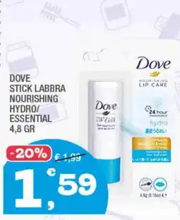 Splendidi e Splendenti Dove Stick Labbra Nourishing Hydro/ Essential offerta