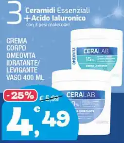 Splendidi e Splendenti Ceramidi Essenziali +Acido Ialuronico CREMA CORPO OMEOVITA offerta