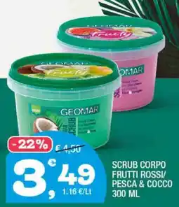 Splendidi e Splendenti Scrub corpo frutti rossi/ pesca & cocco offerta
