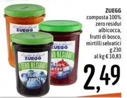Emisfero composta 100% zero residui albicocca, frutti di bosco, mirtilli selvatici ZUEGG offerta
