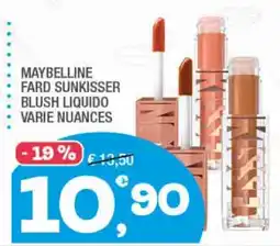 Splendidi e Splendenti MAYBELLINE FARD SUNKISSER BLUSH LIQUIDO offerta