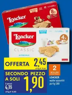 Emisfero Loacker wafer assortiti offerta