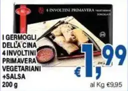 DEM I germogli della Cina 4 involtini primavera vegetariani offerta