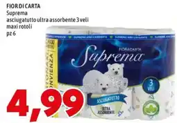 MEGA FIOR DI CARTA Suprema asciugatutto ultra assorbente 3 veli offerta