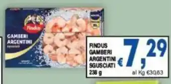DEM Findus Gamberi Argentini sgusciati offerta