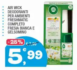 Splendidi e Splendenti AIR WICK DEODORANTI PER AMBIENTI FRESHMATIC COMPLETO FRESIA BIANCA E GELSOMINO offerta