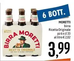 Emisfero Birra Moretti Ricetta Originale offerta