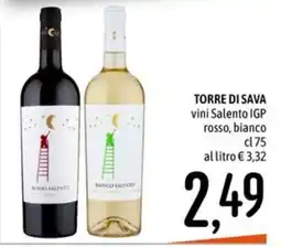 Emisfero TORRE DI SAVA vini Salento IGP rosso, bianco offerta