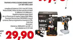 MEGA TRAPANO A PERCUSSIONE KOMBO SMART 12V BATTERIA 2.0AH offerta