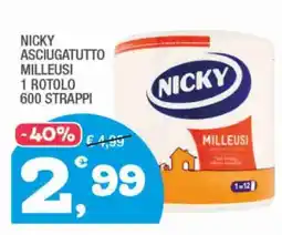 Splendidi e Splendenti NICKY ASCIUGATUTTO MILLEUSI offerta