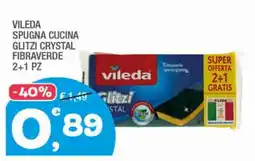 Splendidi e Splendenti VILEDA SPUGNA CUCINA GLITZI CRYSTAL FIBRAVERDE offerta