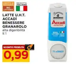 Alì Supermercati Latte U.H.T. Accadì Benessere Granarolo offerta