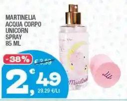 Splendidi e Splendenti Martinelia Acqua Corpo Unicorn Spray offerta