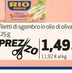 Alta Supermercati Filetti di sgombro dell'atlantico all'olio di oliva 125 g(ml) offerta