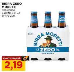 Alì Supermercati Birra Zero Moretti offerta