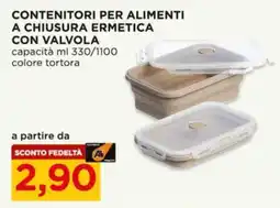 Alì Supermercati CONTENITORI PER ALIMENTI A CHIUSURA ERMETICA CON VALVOLA offerta