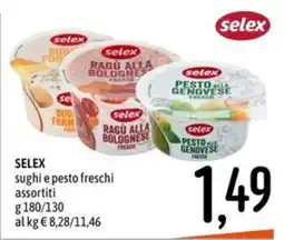 Emisfero SELEX sughi e pesto freschi assortiti offerta