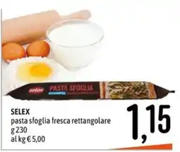 Emisfero SELEX pasta sfoglia fresca rettangolare offerta