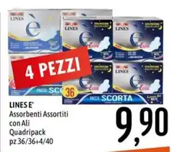 Emisfero LINES E' Assorbenti Assortiti con Ali offerta