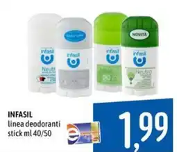 Emisfero INFASIL linea deodoranti stick offerta